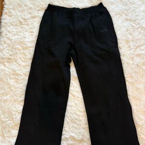 Comfrt Wide Leg Black Sweatpants